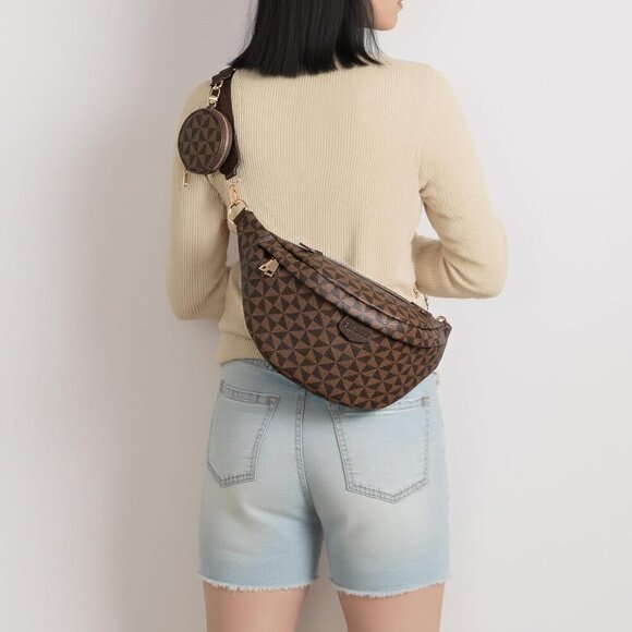 Elegant Faux Leather Crossbody Sling Bag with Adjustable Straps for Women - Picture 6 of 13